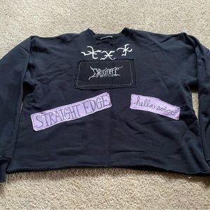 Sweatshirt, Cropped Crewneck XXX Straight Edge